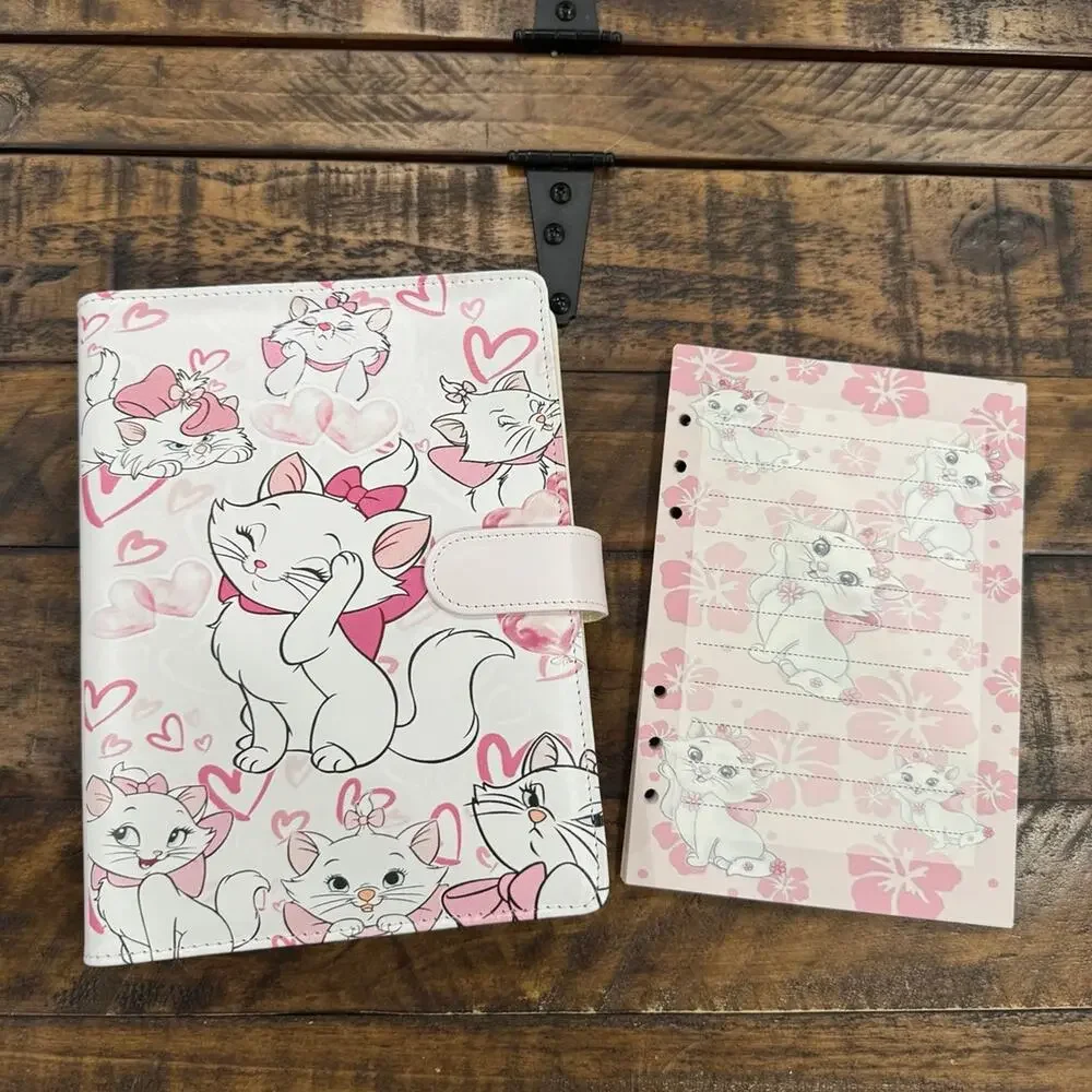 Marie Cat A5 Binder with matching printed paper